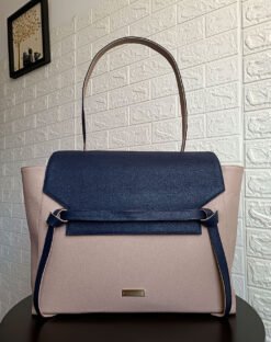 BELLA CUERO BEIGE C/ AZUL